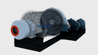 球磨机工作原理3D动画